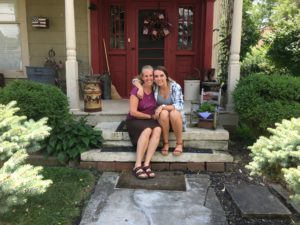 Cathy and Olivia Wince on their front porch July, 2016